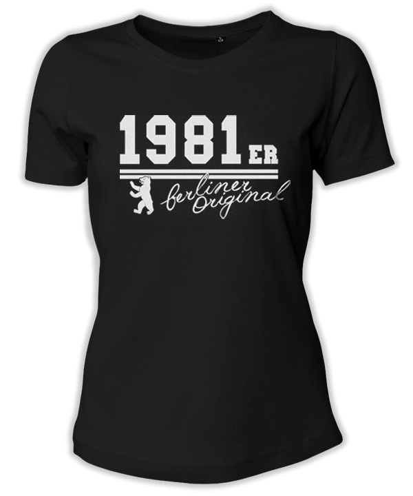 Frauen-Shirt Geburtsjahr Berliner Original schwarz