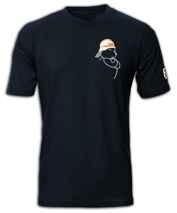 Berliner Bär Feuerwehr Helm Shirt mit Raupe